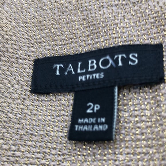 Talbots Gold Linen Metallic Shift Dress - Picture 7 of 8